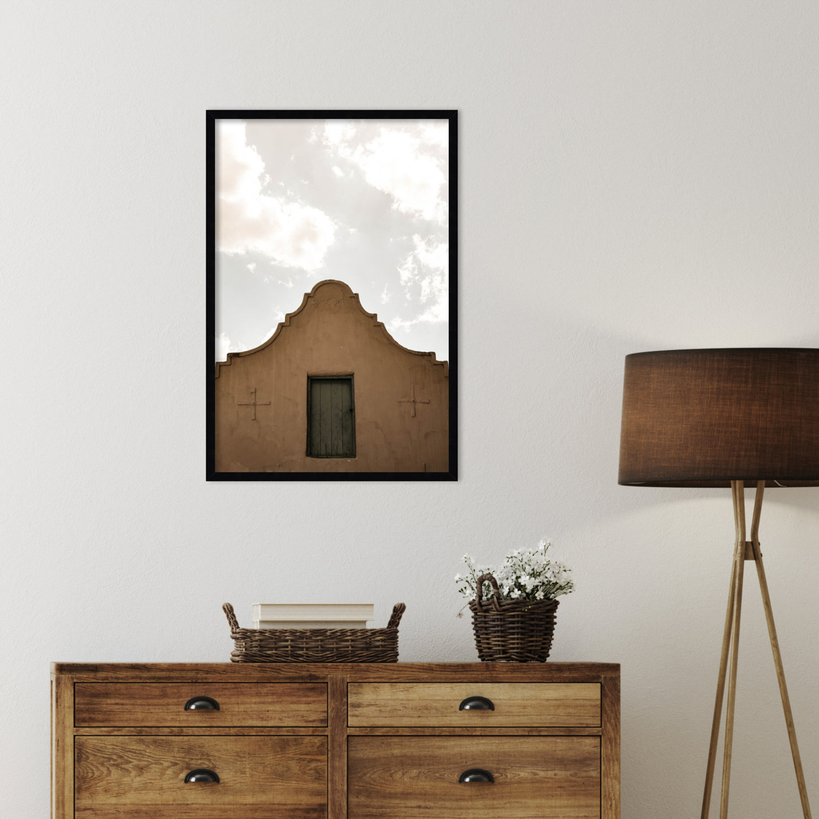 Norfork "Settlers Shelter" Print, Black, 33" H x 23" W