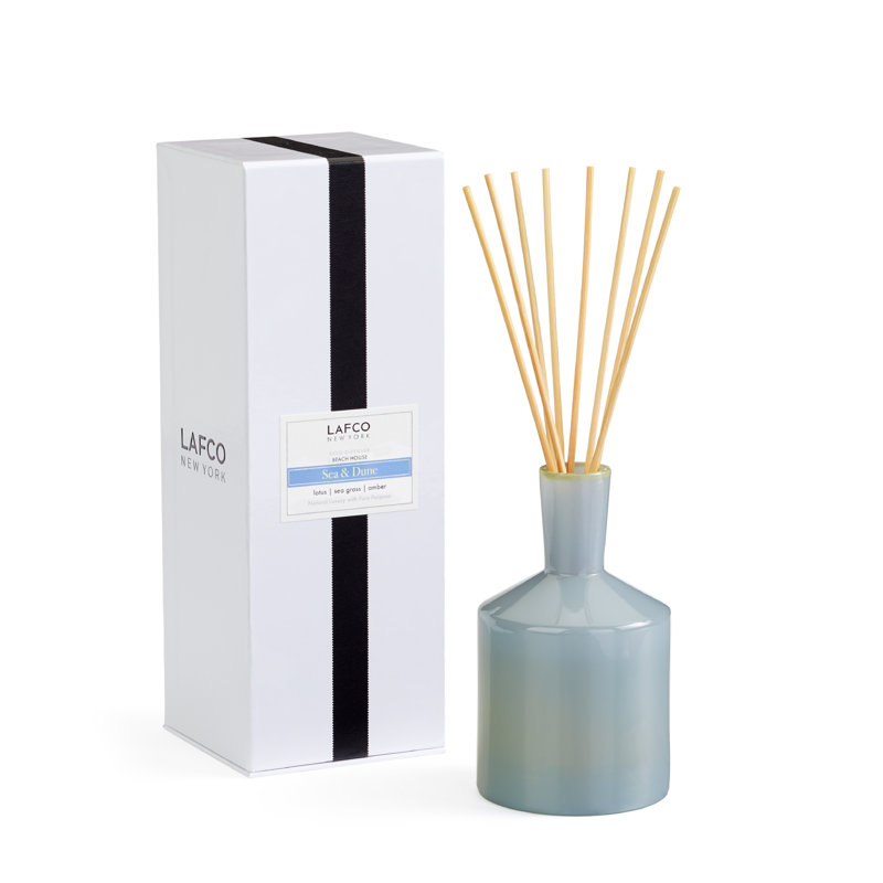 Reed Diffuser, White, 6.5" H x 4" W x 4" D, Champagne