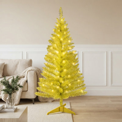Arbre de Noël artificiel 48 po avec 50 lumières incandescentes et base