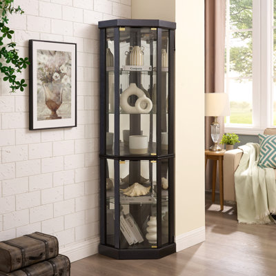 Vitrine d'angle en verre Therris