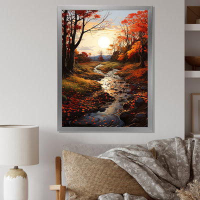 «Leaves Autumnal Symphony Leaf», reproduction sur toile