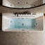 67” Whirlpool Freestanding Soaking Acrylic Jetted Bathtub with LED Control Panel