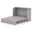 Armoire lit escamotable Murphy avec tablettes intégrées et relevage hydraulique-106950509-106950510