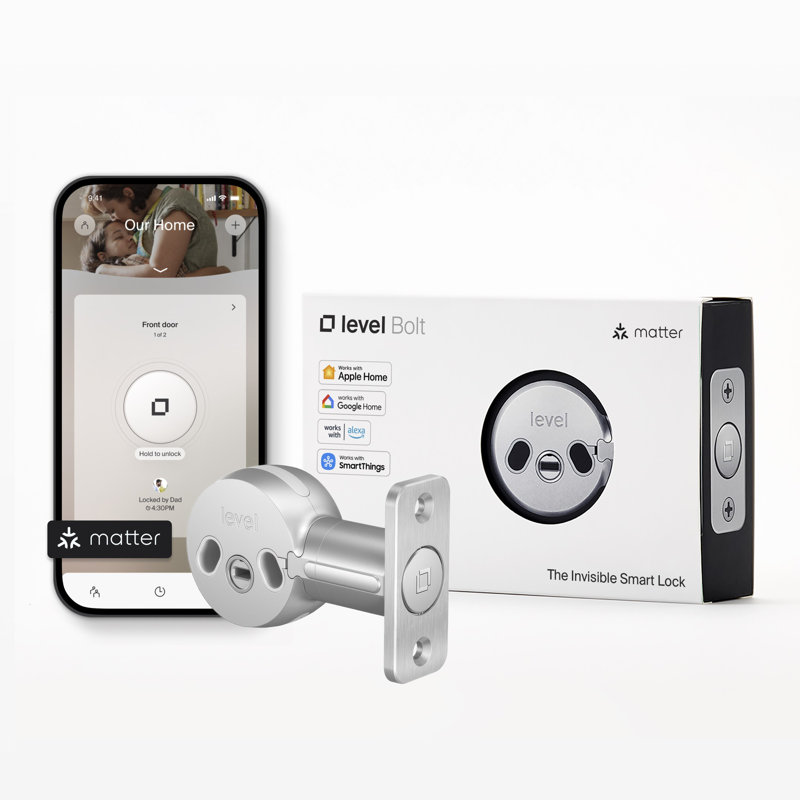 Level Bolt (Matter) – Make Your Lock Smart, Keep Your Keys, Matter-Over-Thread, Works with Apple, Alexa, Google, SmartThings