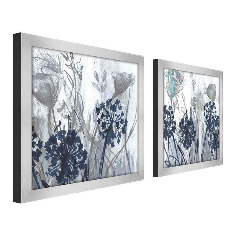 Ensemble de 2 pièces encadrées sur papier Indigo