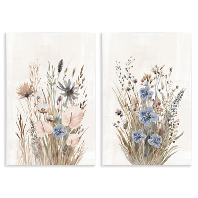 Ensemble de 2 plaques murales Soft Cottage Graminées, design par 1x