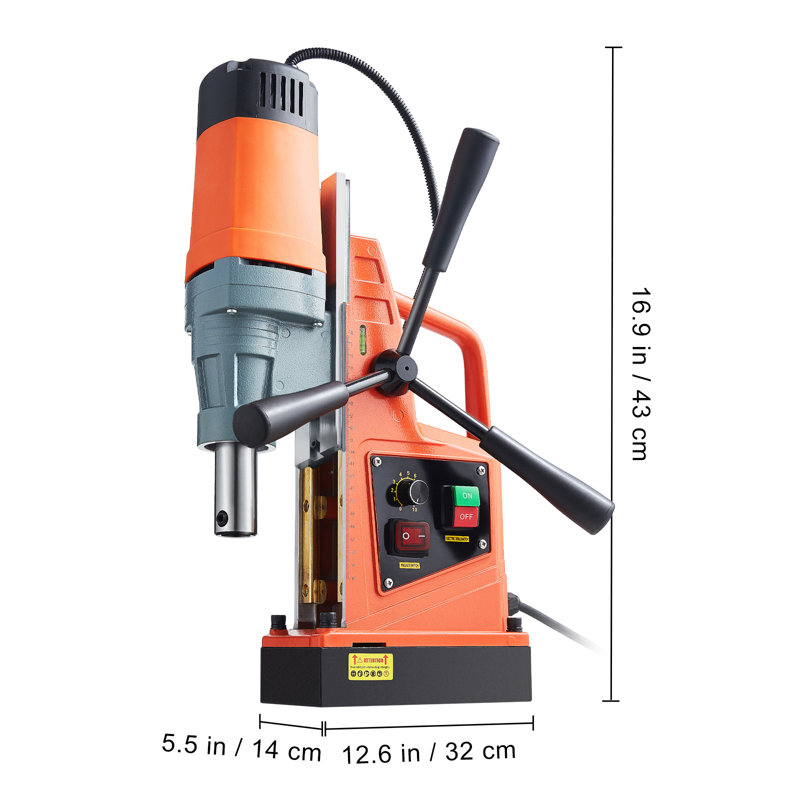 Magnetic Drill, 1550W 2" Boring Diameter, 2922lbf/13000N 500 RPM Portable