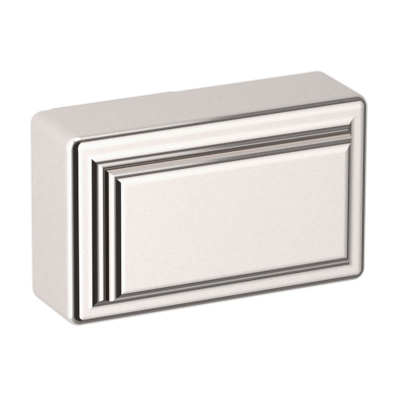 4425 Rectangle Raised Knob, Polished Nickel
