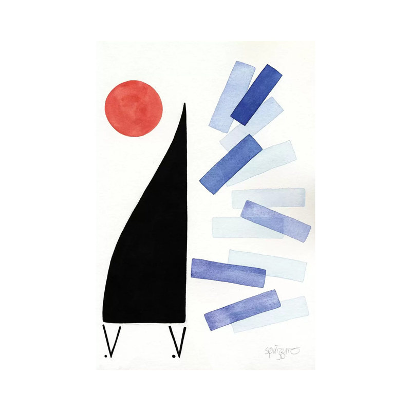 Free Jazz by Antony Squizzato - Wrapped Canvas Painting, 30.48cm H x 20.32cm W x 1.91cm D