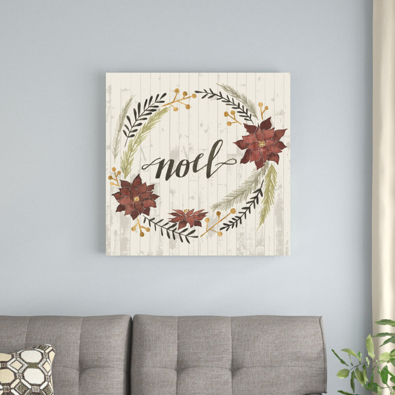 «Rustic Christmas I» par Grace Popp - reproduction d'art sur toile tendue, H 30 po x l 30 po