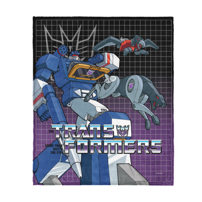 Hasbro Transformers G1 Grid Soundwave Silk Touch Throw Blanket 40X50 Inches