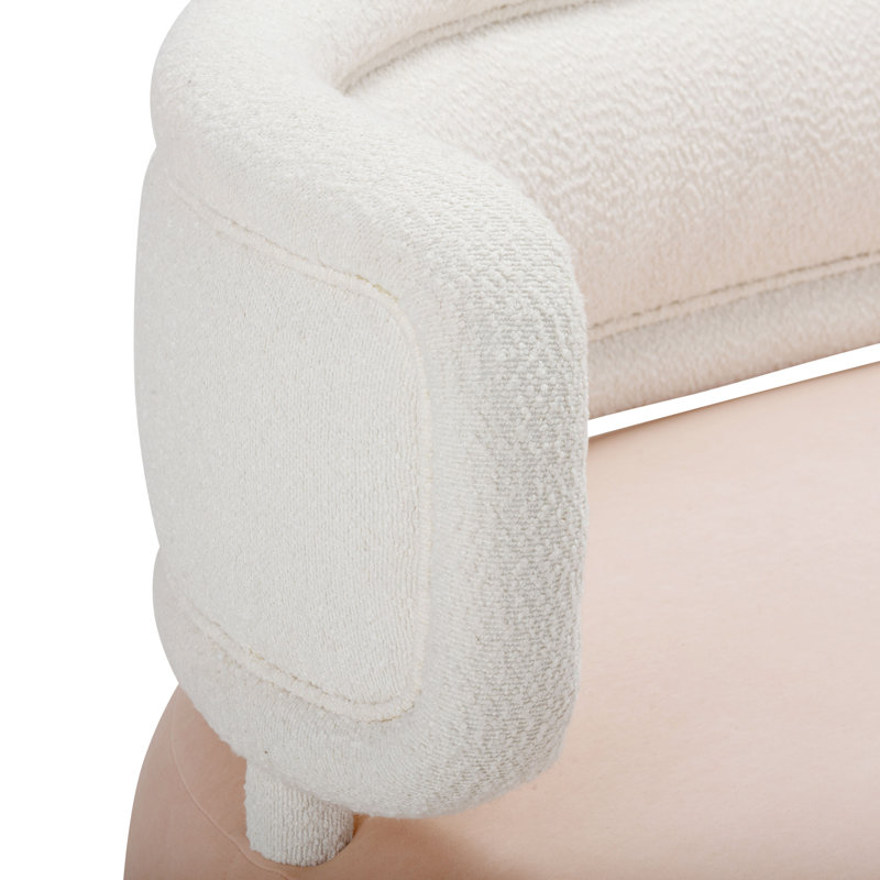 Canapé Tov Furniture Tischa, Velours crème / rose