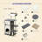 47" Modern Cat Tower with 2-Floor Condo, Cat Furniture Sisal Scratching Posts, Dangling Balls-86027528