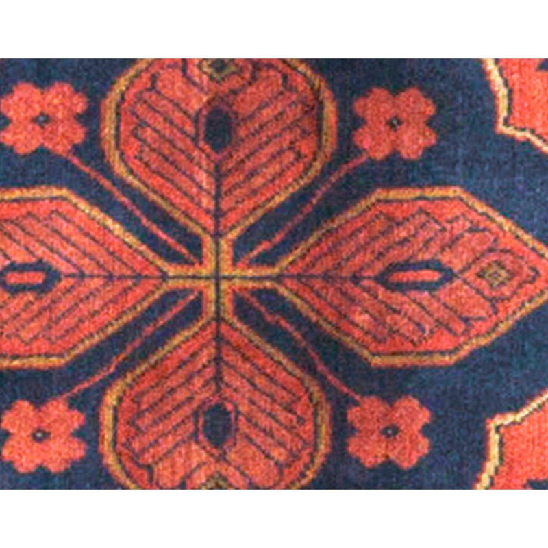 Tapis rectangulaire en laine noué à la main