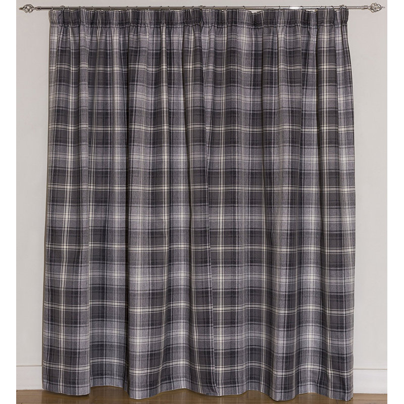 Choate Blackout Curtain Pair, 167 W x 228 D cm, Charcoal Grey