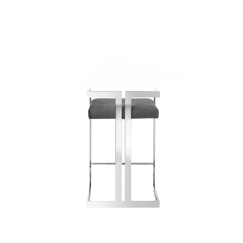 Tabouret de bar et de comptoir Kenzie, Argent, Gris