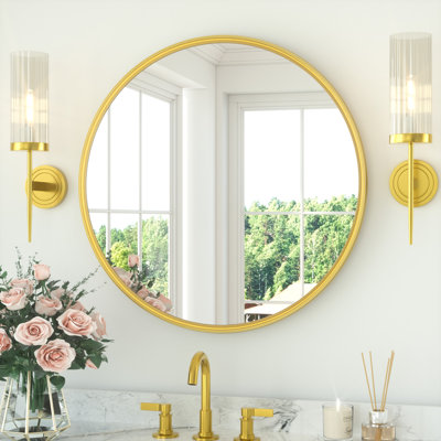 Round Bathroom Mirror with Tempered Glass