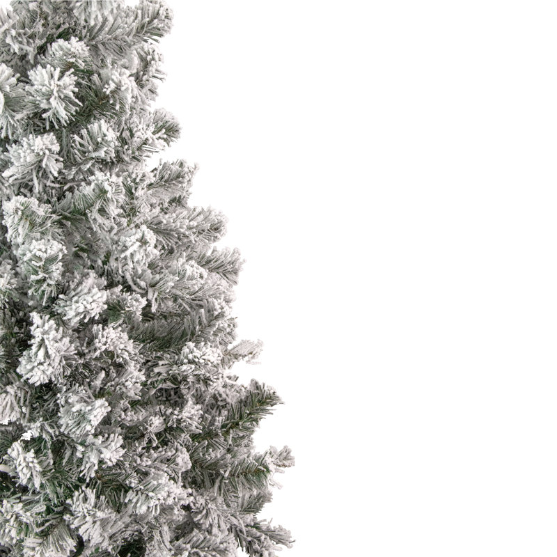 78'' H Green Pine Flocked/Frosted Christmas Tree