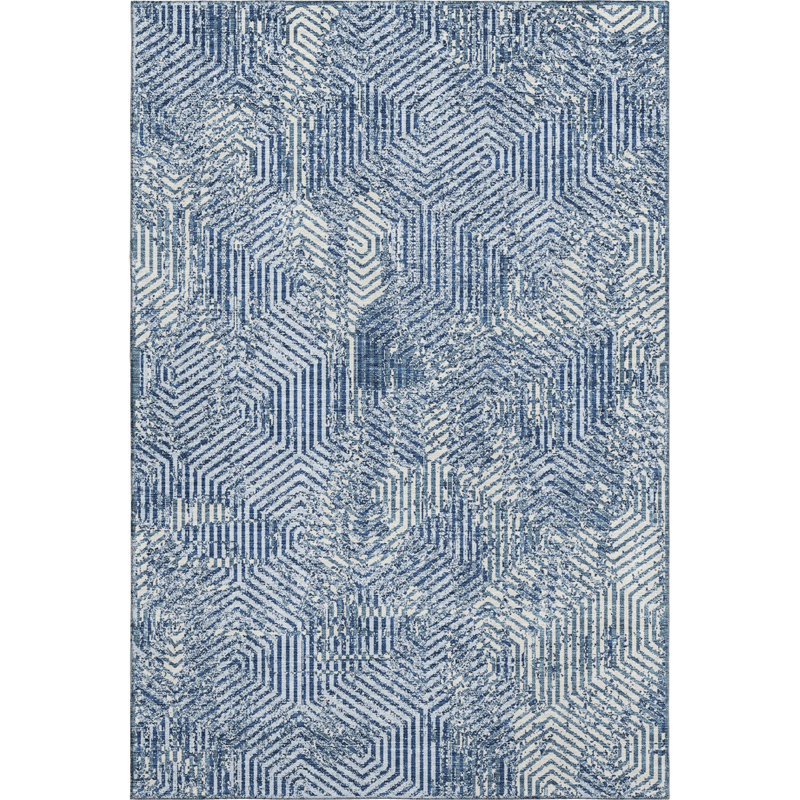 Premium Machine Washable Prisco Navy Rug, Rectangle 10' x 14'