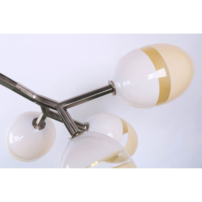 Lustre modulaire en bois clair Cleidy, 56 po de largeur x 42 po de profondeur x 40 po de, Transparent, Bronze