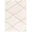 Tapis d'intérieur / à treillis blanc / gris 7 pi x 10 pi (6 pi 7 po x 9 pi 6 po) Branch Branch Linea - tapis contemporain, à poils longs et résistant aux taches-946468650