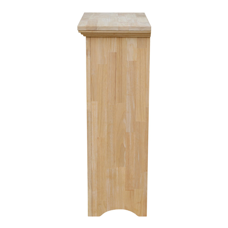 Light Wood Nautical Accent Cabinet with Adjustable Shelving