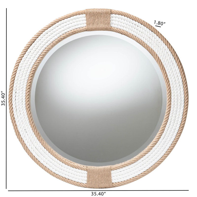 Round Woven Rope Mirror