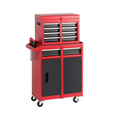 5 Drawer Rolling Tool Chest, Lockable Tool Box with Lockable Wheels, Large Capacity Metal Tool Box with Drawers, Tool Organizer Box for Garage  Worksh -  WFX Utility™, 86397DC6F4CE42749541057BF4470D54
