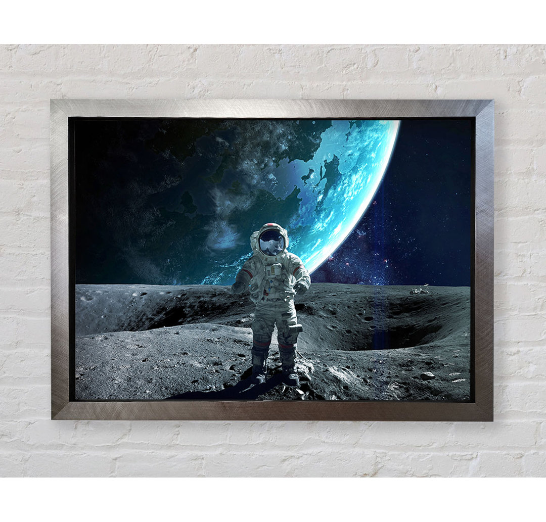 Astronaut auf dem Mond - Einzelne Bilderrahmen Kunstdrucke