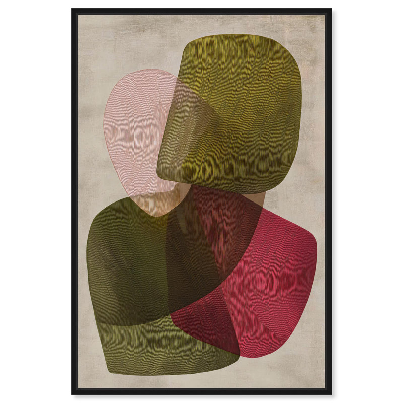 Impression sur toile de chevauchement Forms III par Art Remedy, cadre noir, 36 x 54, H 55 po x l 37 po, Structure noire