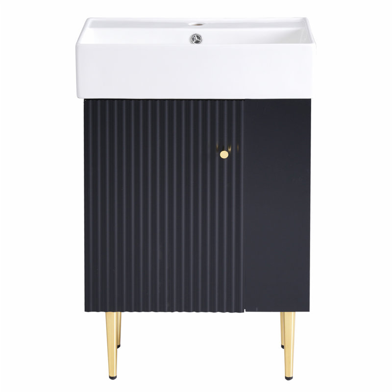 Meuble-lavabo 21,6 po, Noir