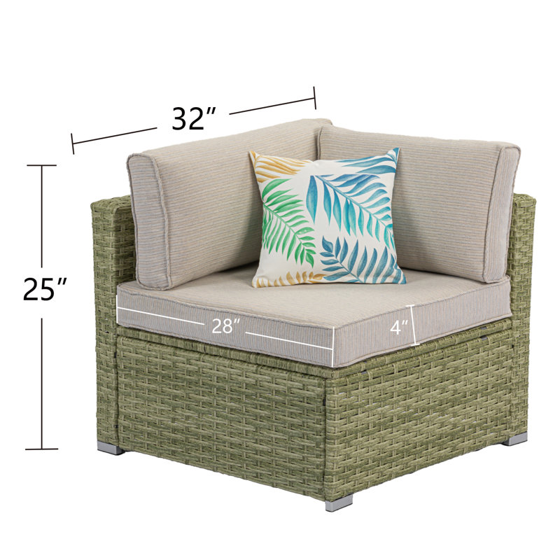 Chaise de patio avec coussins Dovie
