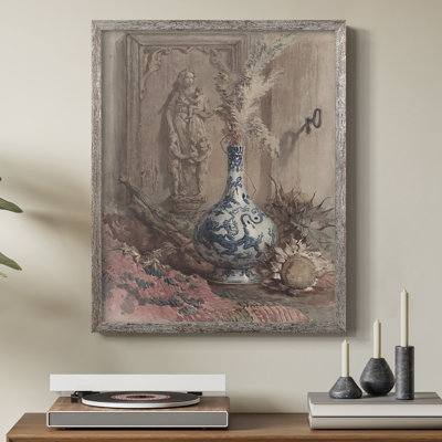 Impression florale vintage encadrée XCI - bois massif