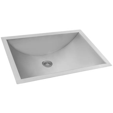 Ruvati 16 x 11 inch Brushed Stainless Steel Rectangular Bathroom