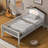 Wood Platform Bed With LED Light-114071853