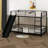 Twin Over Twin Size Metal Bunk Bed With Slide And Guardrails-1857813491