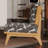Wabi-sabi Style Solid Wood Single Leisure Chair.