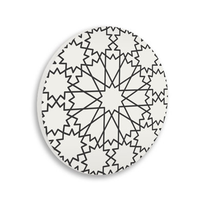 " Geometric Star Shapes Round Fractal Symmetrical Design " by Daphne Polselli