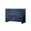 Meuble-lavabo double bleu marine 48 po X P 20 po D, avec plateau en quartz blanc-117978837