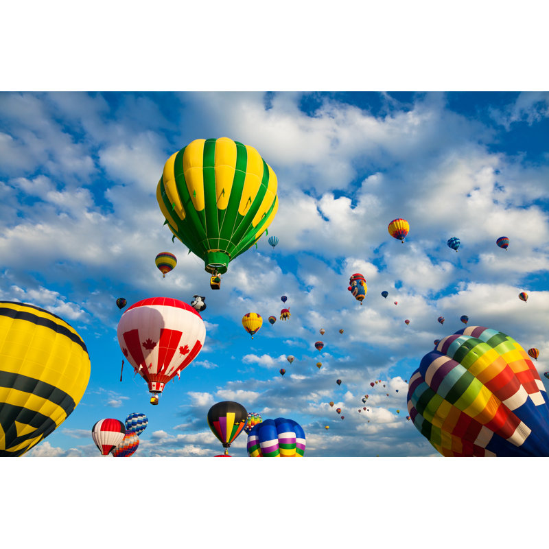 Montgolfières - photographie sur toile tendue, H 8 po x l 12 po