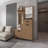 Natural Oak Hall Tree Multistorage With 1-Mirror And Adjustable Legs