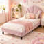 90*190cm Single Bed with Height Adjustable Headboard,Velvet-714058994
