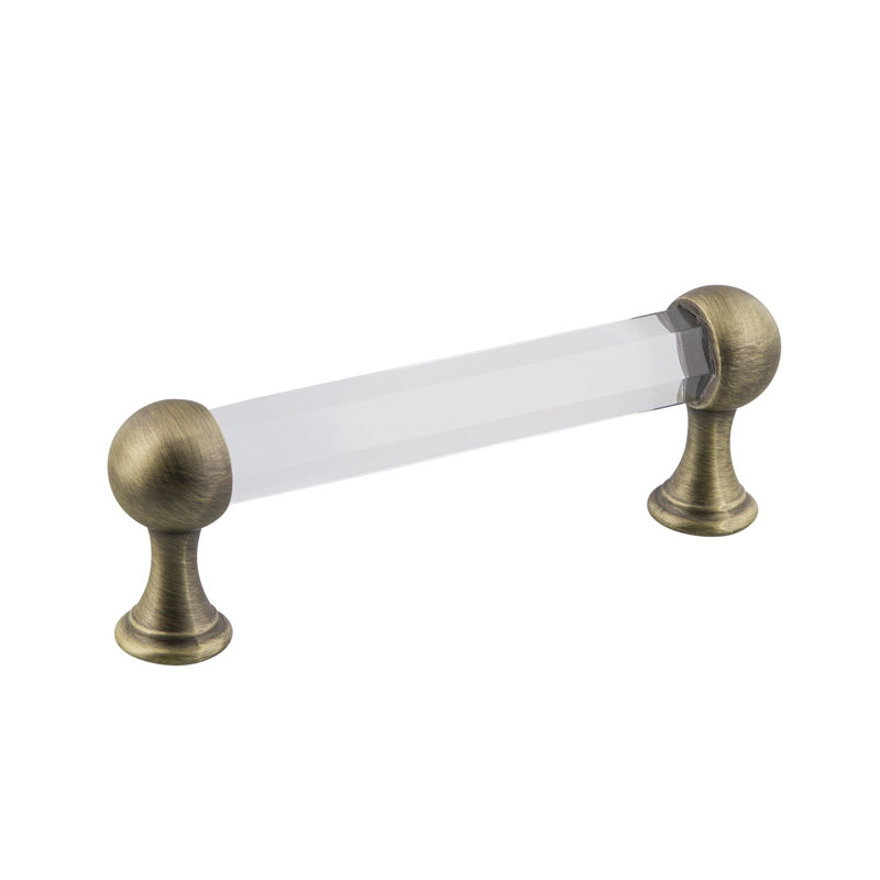 Poignée en cristal Nostalgic Warehouse, Laiton antique, 3,75 po