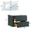 Meuble-lavabo mural simple 30 po avec lavabo flottant vert