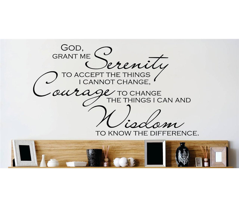 Décalcomanie murale serenity dieu grant me