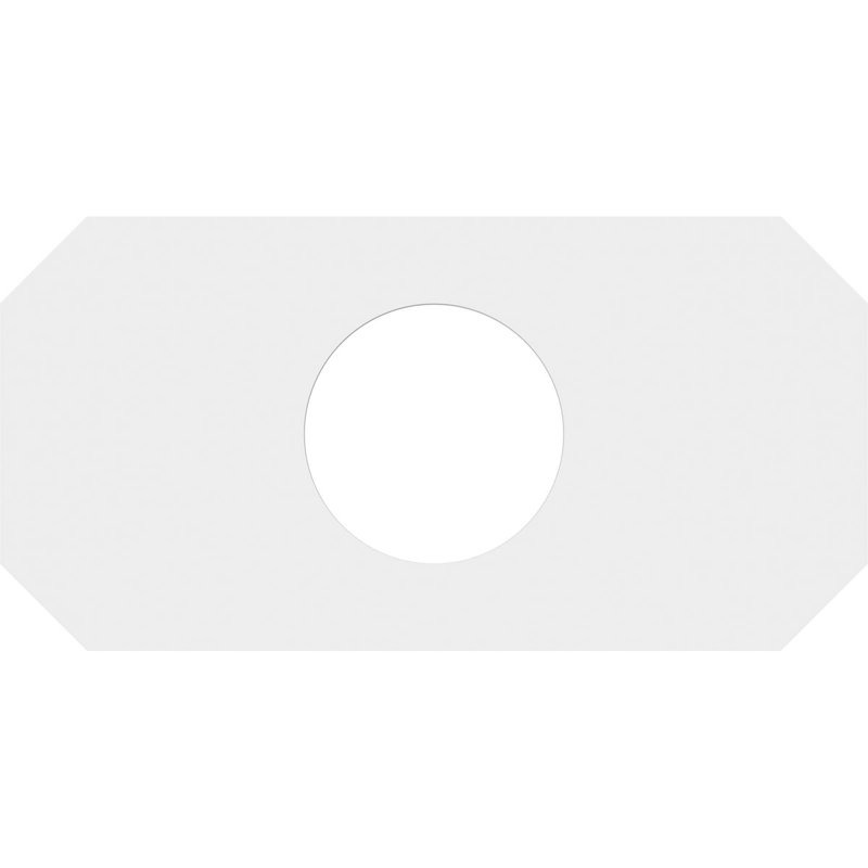 20"W x 10"H x 6"ID x 7"C x 1"P Emerald Architectural Grade PVC Contemporary Ceiling Medallion, 1" H x 20" W x 10" D