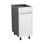 Armoire 12 po avec porte simple et tiroir simple gris
