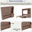 Lit escamotable avec tablette Stoarge, bureau, lumière DEL, armoire et 3 tiroirs Murphy-2029822518