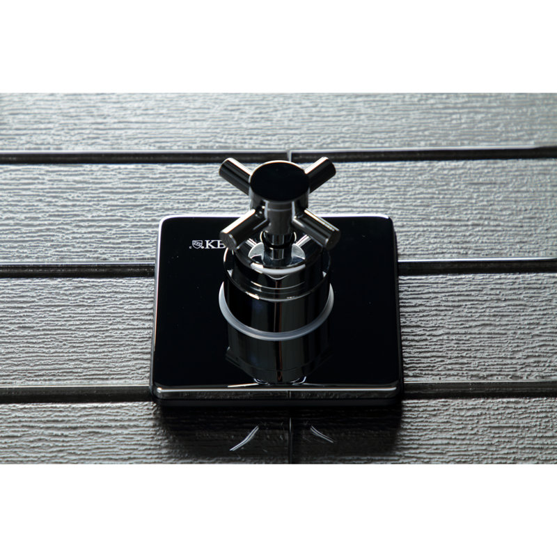 Kingston Brass Concord Single-Handle Wall Mount Three-Way Diverter Valve with Trim Kit, Polished Chrome