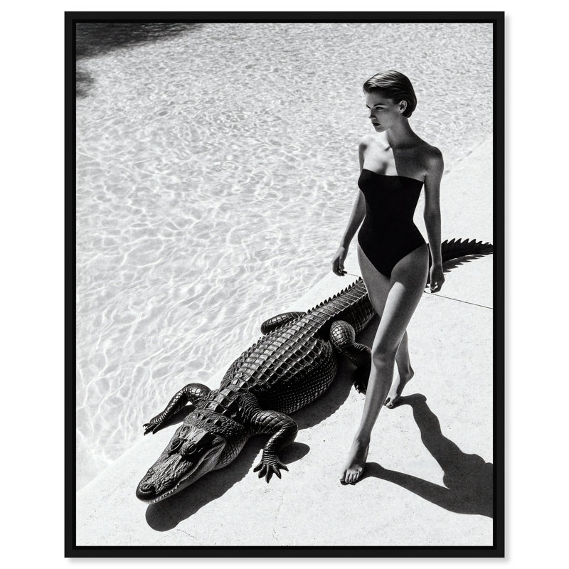 Reptilian Elegance II Print by Oliver Gal, Black Floater Frame, 21"H x 17"W